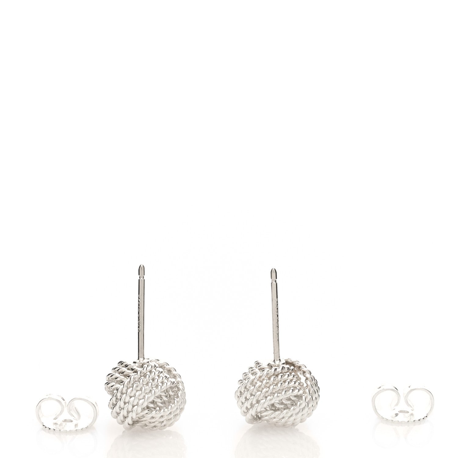 Tiffany Sterling Silver Twist Knot Earrings 3 of 4