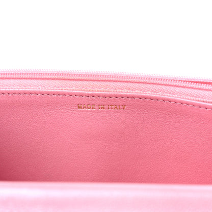 Chanel Cloudy Pearly Goatskin Quilted Wallet on Chain WOC Light Pink 7 of 13