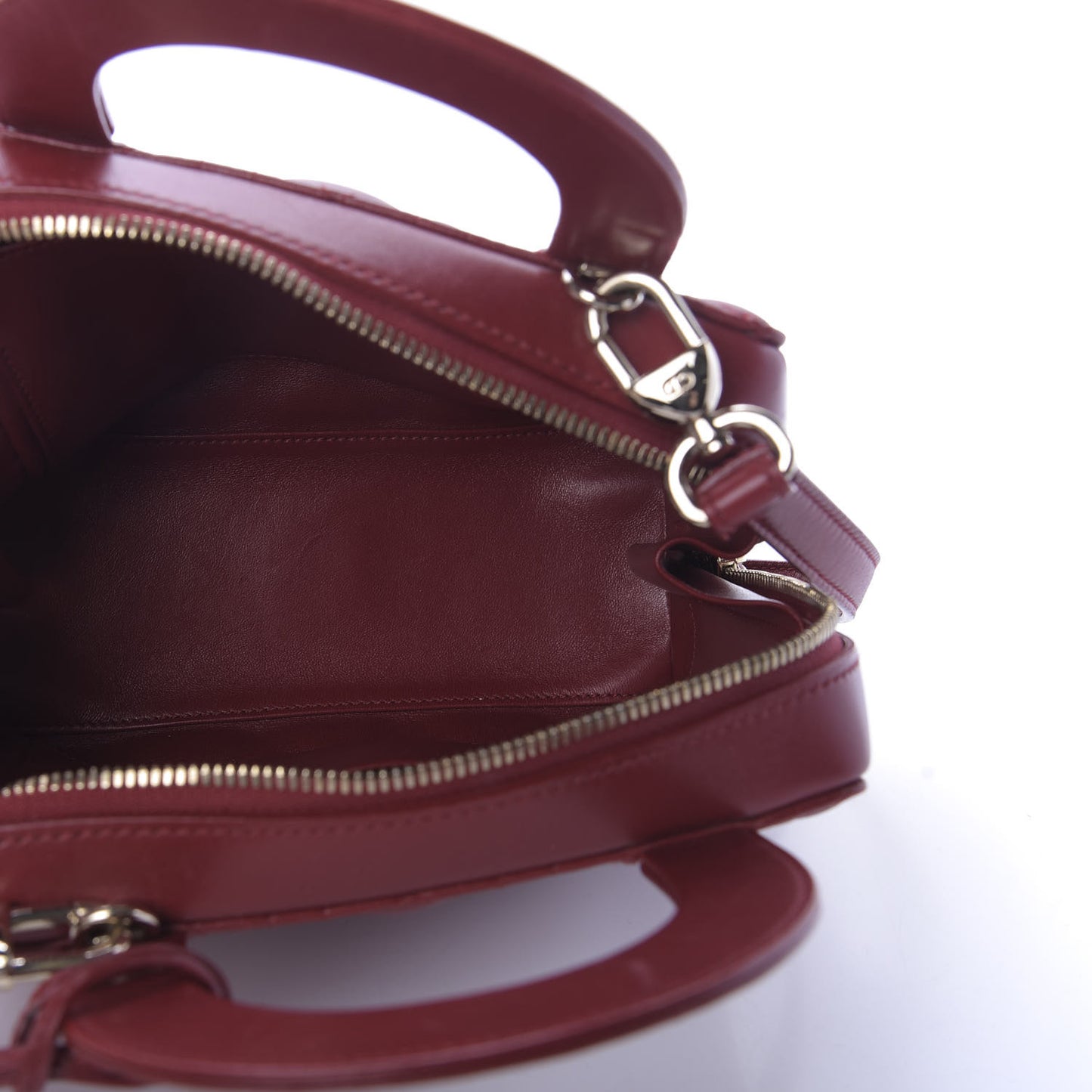 Lambskin Cannage Lily Tote Dark Burgundy
