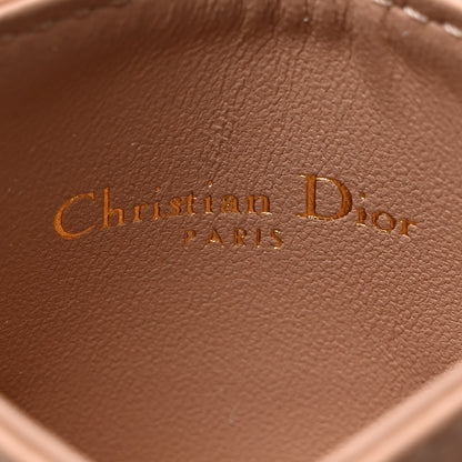 Christian Dior Supple Calfskin Cannage Caro Freesia Card Holder Rose De Vents 6 of 11