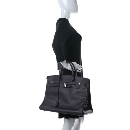 Hermes Taurillon Clemence Birkin 40 Raisin 2 of 46