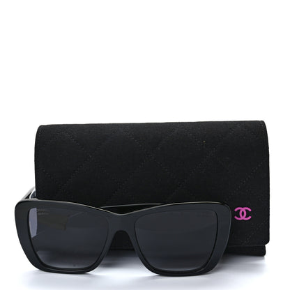 Chanel Acetate Polarized Butterfly Sunglasses 71548A Black 9 of 9