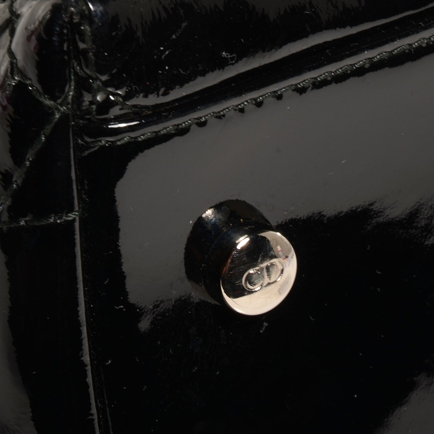 Christian Dior Patent Cannage Medium Granville Tote Black 5 of 13