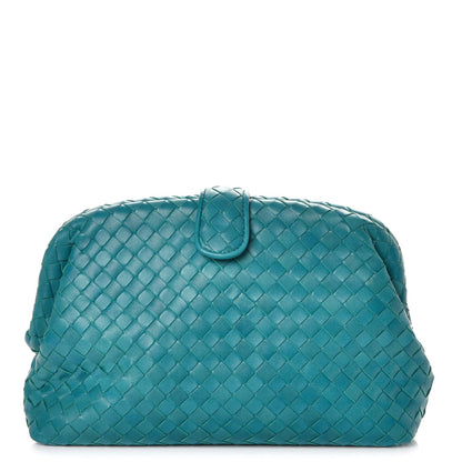 Bottega Veneta Nappa Intrecciato The Lauren 1980 Clutch Aqua 1 of 8