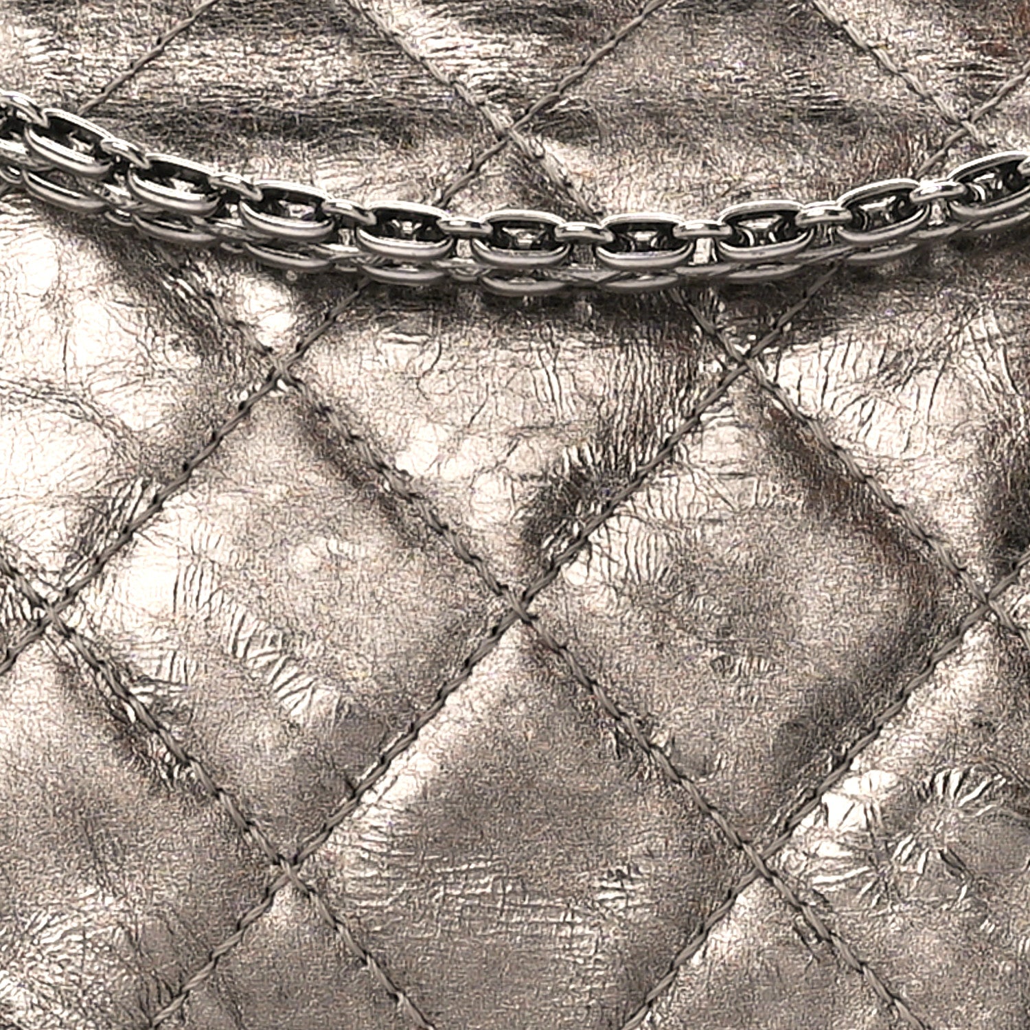 Chanel Metallic Aged Calfskin Quilted 2.55 Reissue 227 Flap Pewter 9 of 12