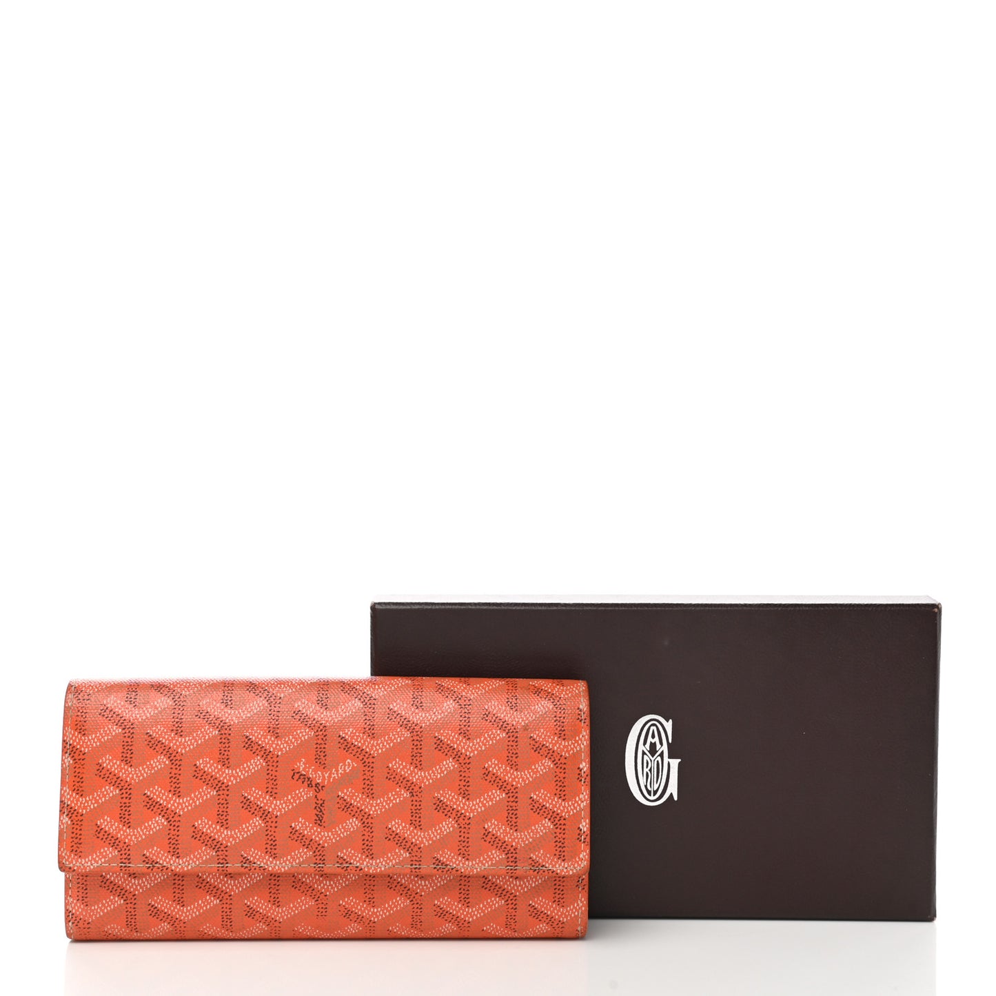 Goyardine Varenne Long Wallet Orange
