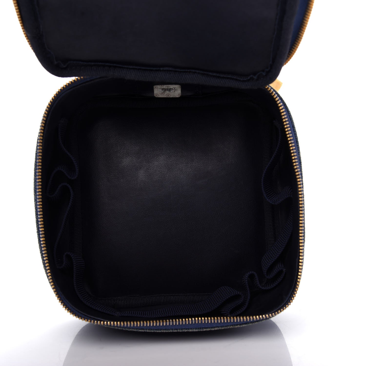 Chanel Denim Vanity Cosmetic Case Blue 5 of 7