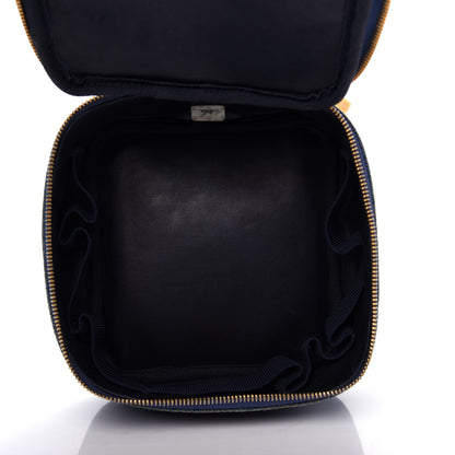 Chanel Denim Vanity Cosmetic Case Blue 5 of 7