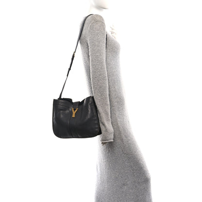 Saint Laurent Sheepskin Medium Chyc Shoulder Bag Grey 2 of 14