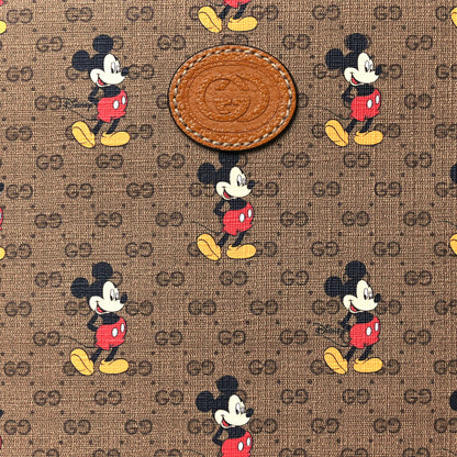 Gucci X DISNEY Mini Vintage GG Supreme Monogram Mickey Mouse Small Dome Backpack Beige Vintage Sun Oil 8 of 15
