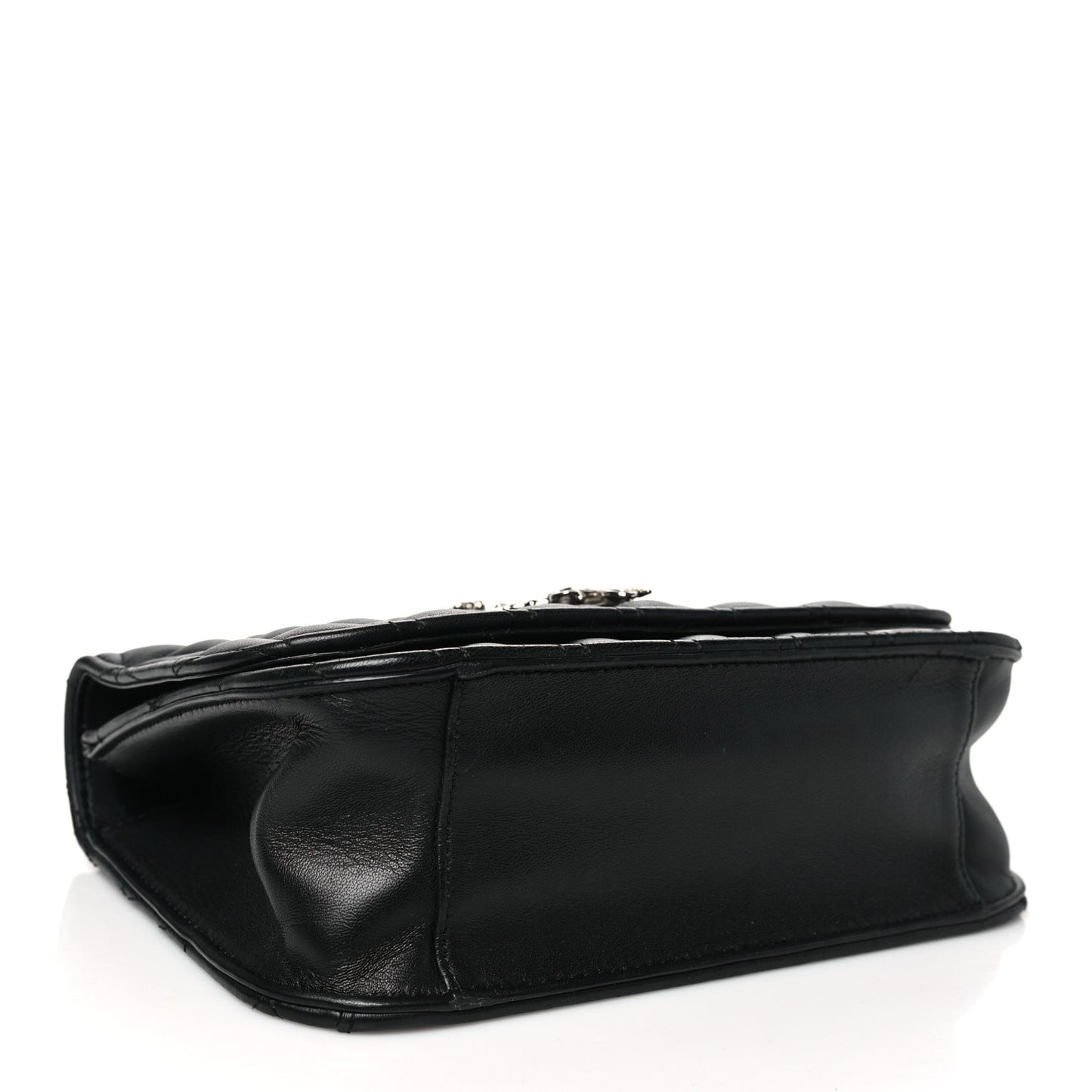 Nappa Quilted Virtus Top Handle Shoulder Bag Black