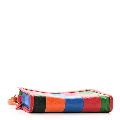 Balenciaga Veau Arena Multicolore Bazar Strap Clutch Vert Emeraude Black 4 of 9