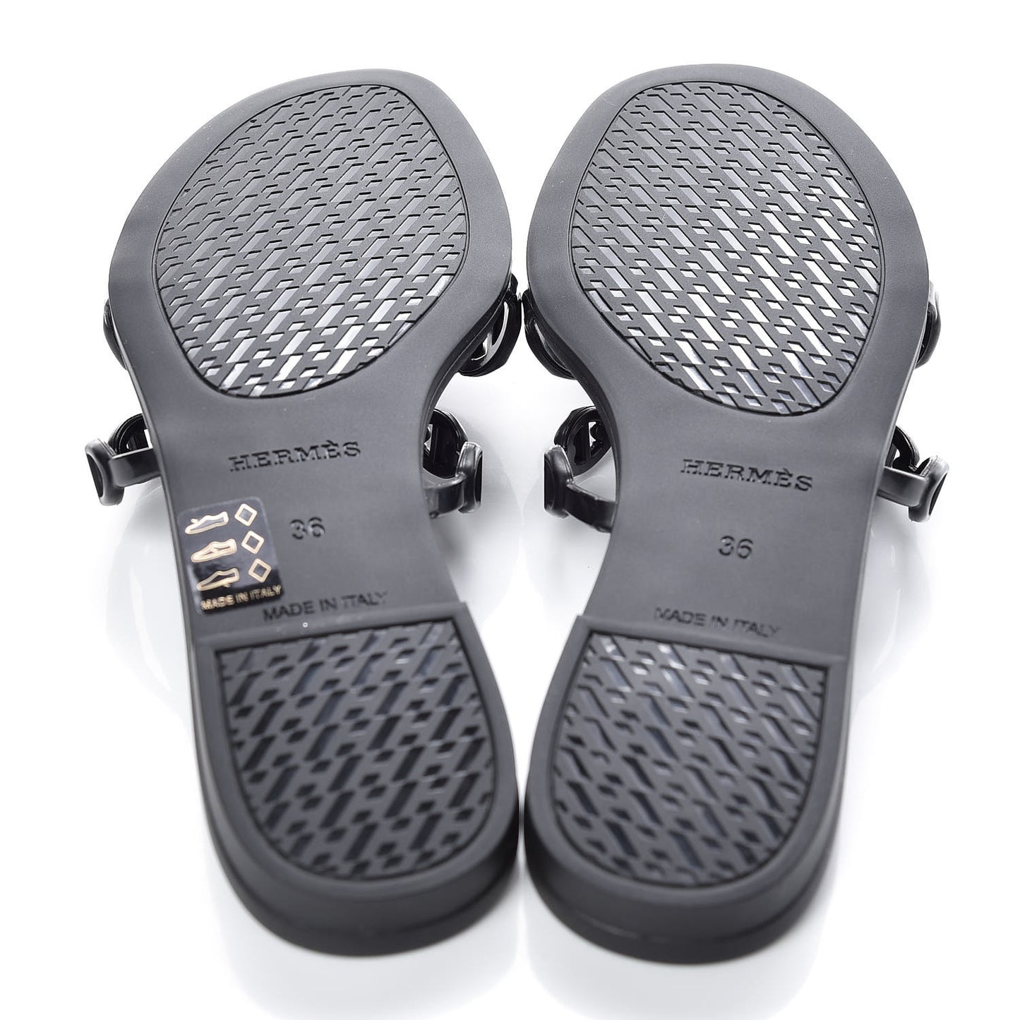 Rubber Chaine d'Ancre Rivage Sandals 36 Black
