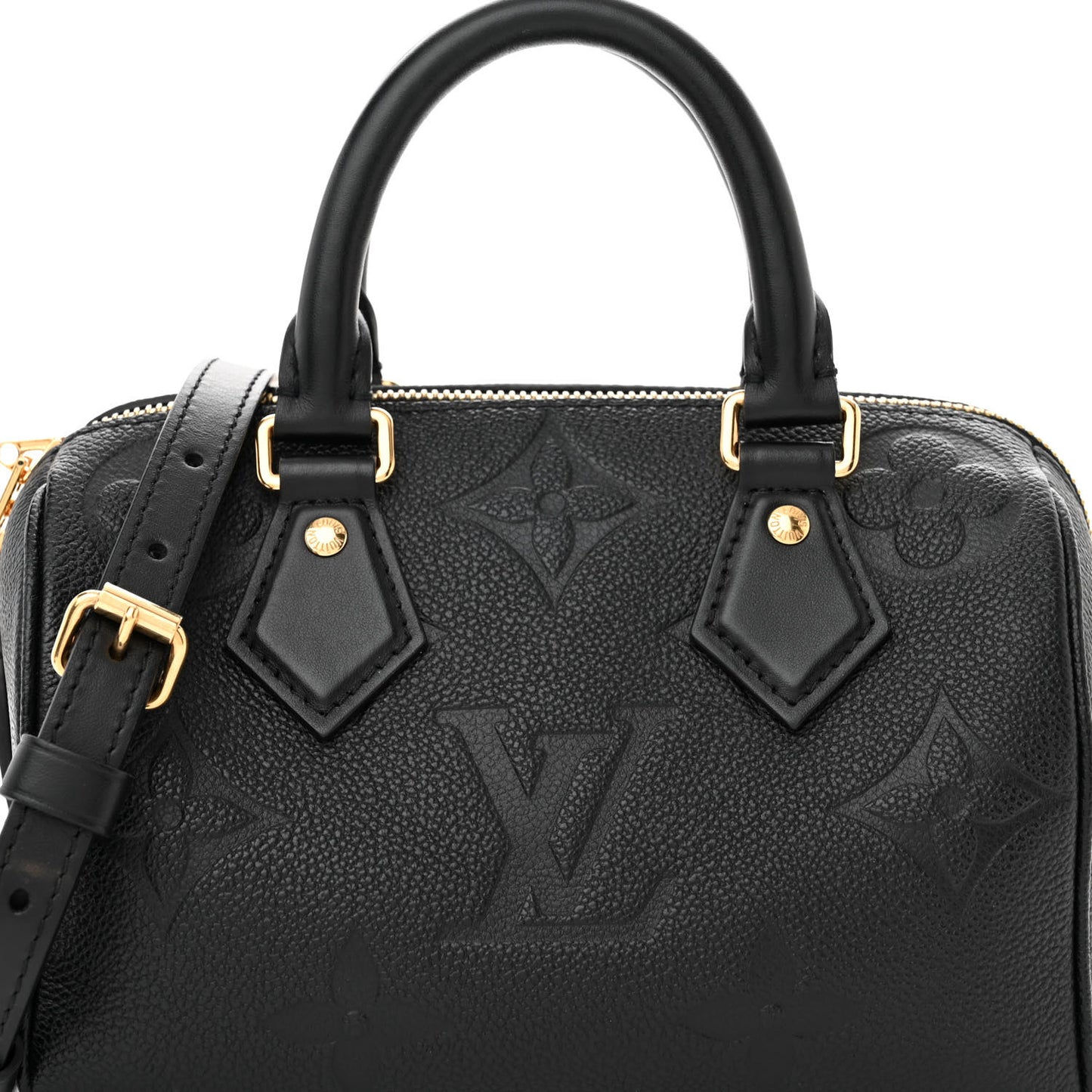 LOUIS VUITTON Empreinte Monogram Giant Speedy Bandouliere 20 Black