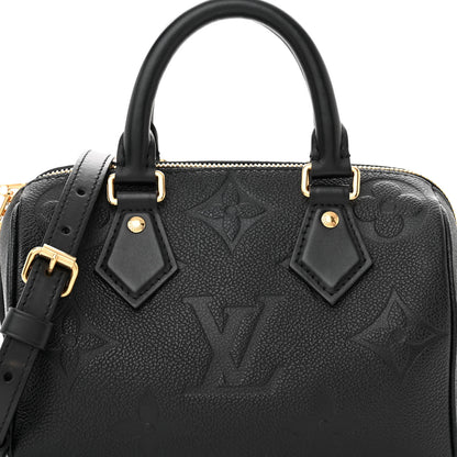 Louis Vuitton LOUIS VUITTON Empreinte Monogram Giant Speedy Bandouliere 20 Black 7 of 9
