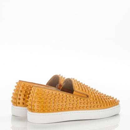 Christian Louboutin Mens Calfskin Spikes Roller Boat Flat 41 Full Moon 4 of 7