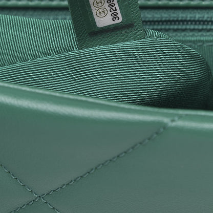 Chanel Lambskin Quilted Medium 19 Flap Green 7 of 11