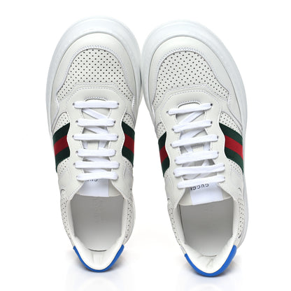 Gucci Calfskin Web Perforated Womens Platform 55mm Sneakers 41 White Bright Splash 2 of 10