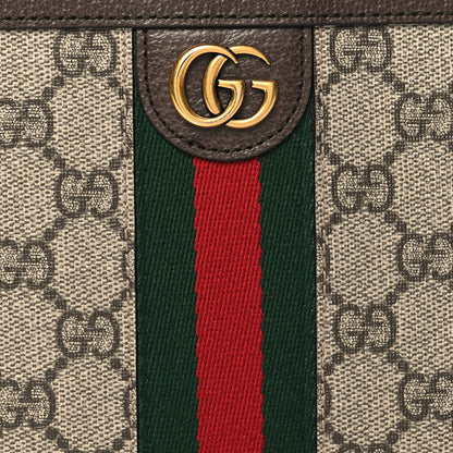 Gucci GG Supreme Monogram Web Small Ophidia Shoulder Bag Brown 8 of 12