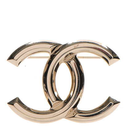 Chanel Metal CC Brooch Light Gold 1 of 5