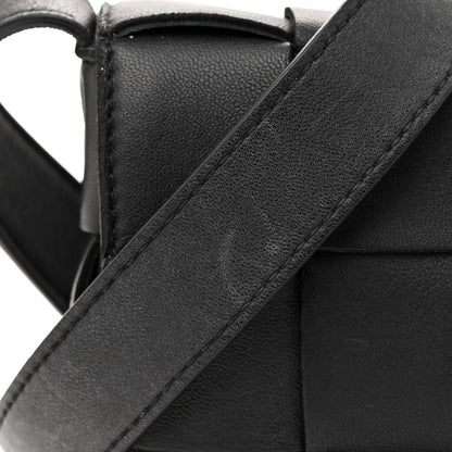 Bottega Veneta Lambskin Maxi Intrecciato Cassette Crossbody Bag Black 13 of 14