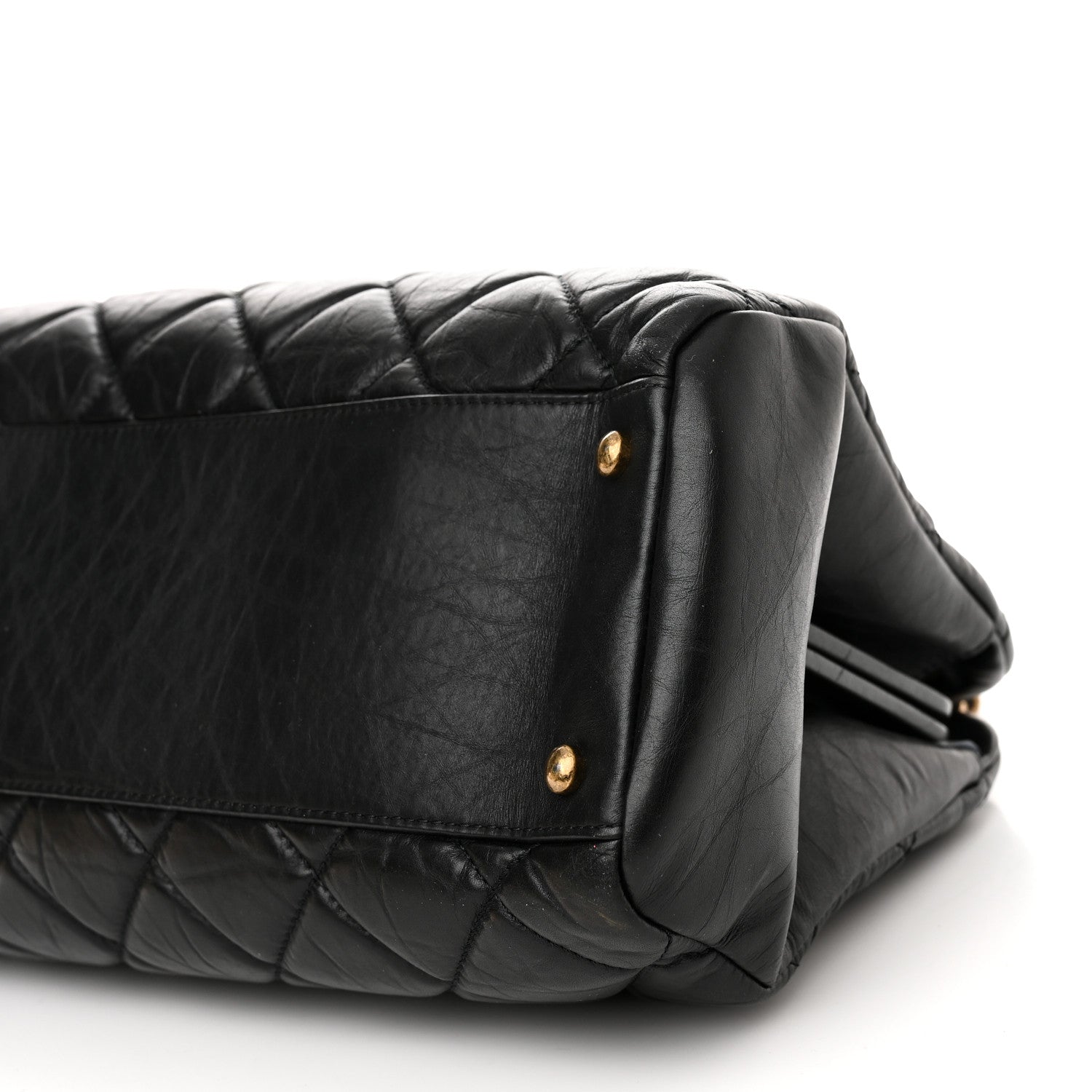 Chanel Aged Calfskin Large Just Mademoiselle Bowling Bag Black 12 of 12
