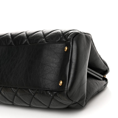 Chanel Aged Calfskin Large Just Mademoiselle Bowling Bag Black 12 of 12