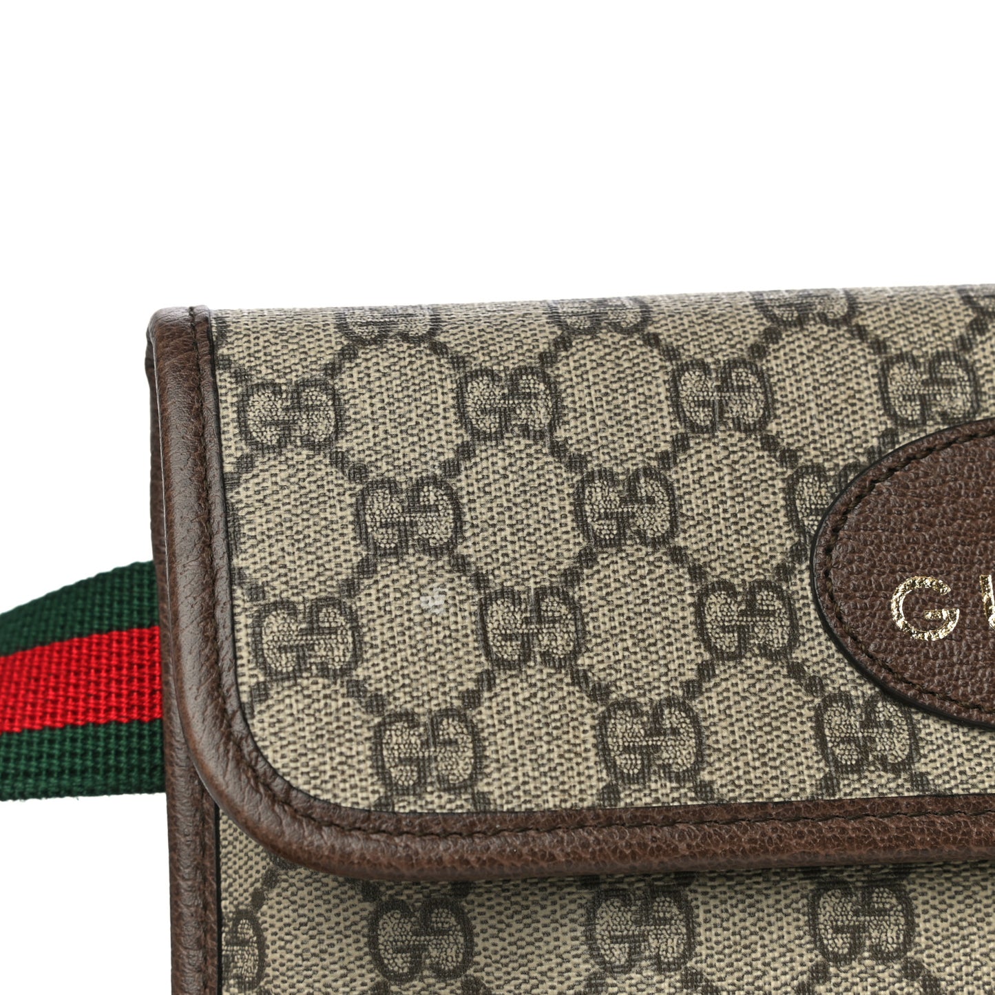 GG Supreme Monogram Neo Vintage Web Belt Bag Brown
