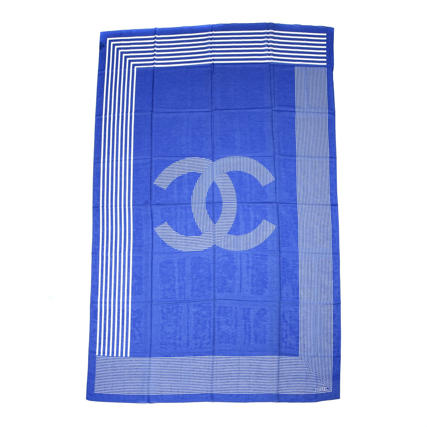 Cotton Silk CC Scarf Blue