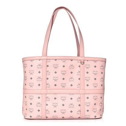 MCM Visetos Medium Delmy Shopper Tote Powder Pink 1 of 13