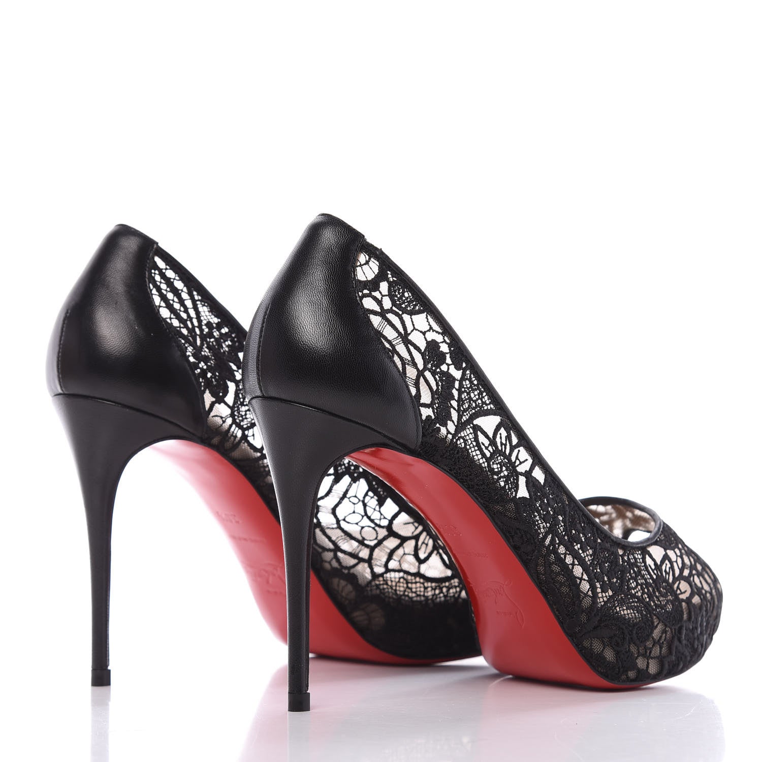 Christian Louboutin Nappa Rete Very Lace 100 Pumps 36.5 Black 4 of 11