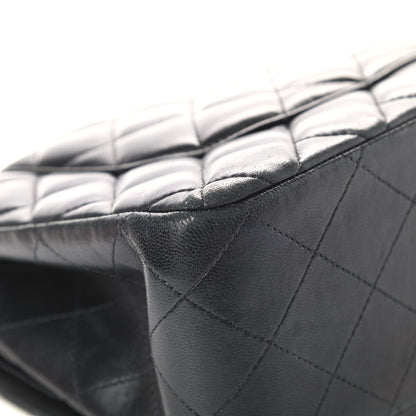 Chanel Lambskin Quilted Jumbo Double Flap Black 13 of 19