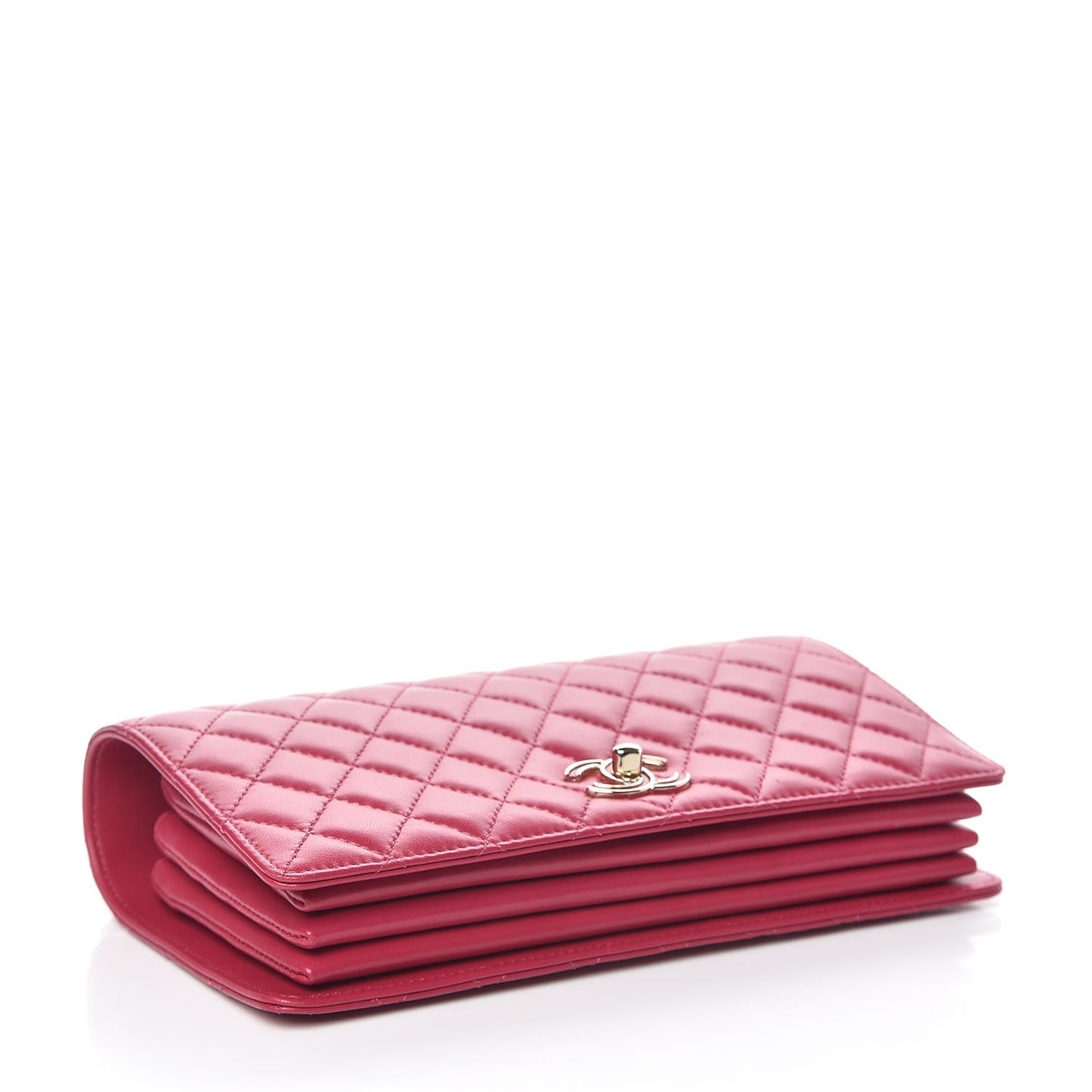 Lambskin Quilted Small Citizen Chic Flap Dark Pink