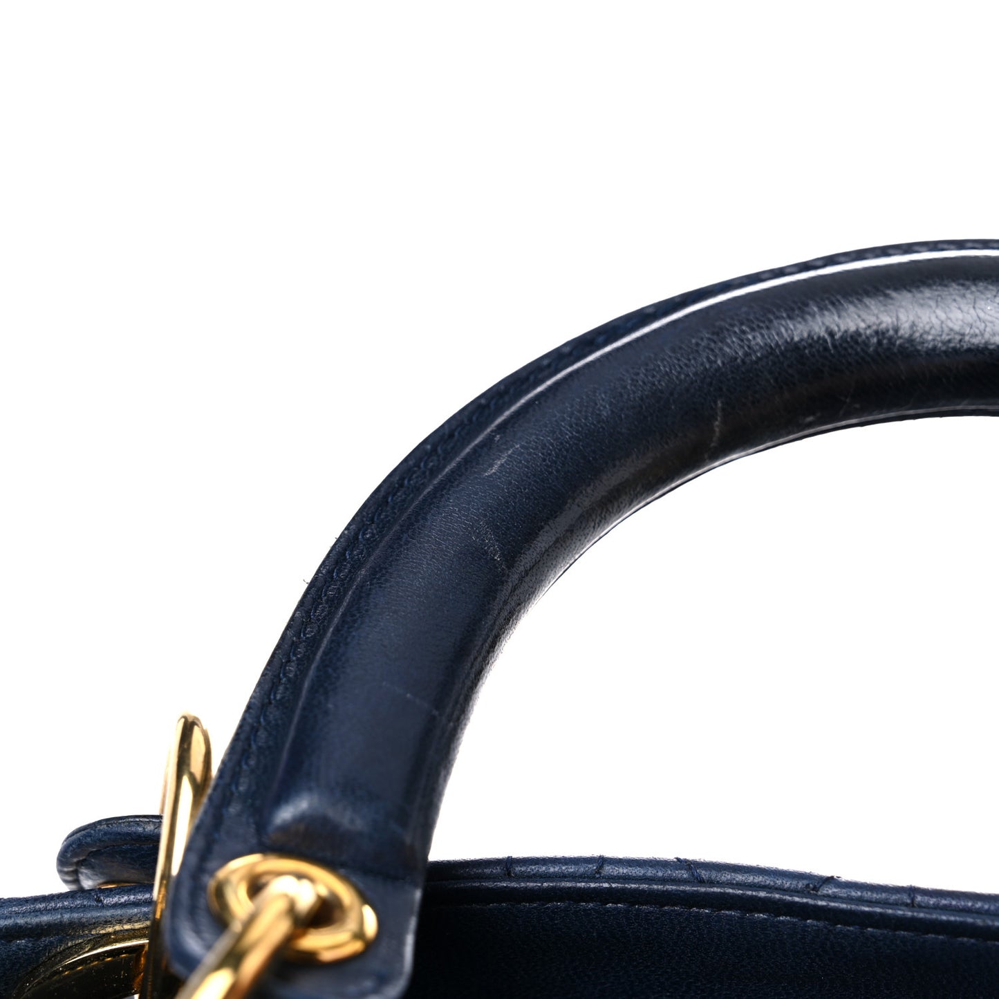 Lambskin Cannage Large Lady Dior Navy