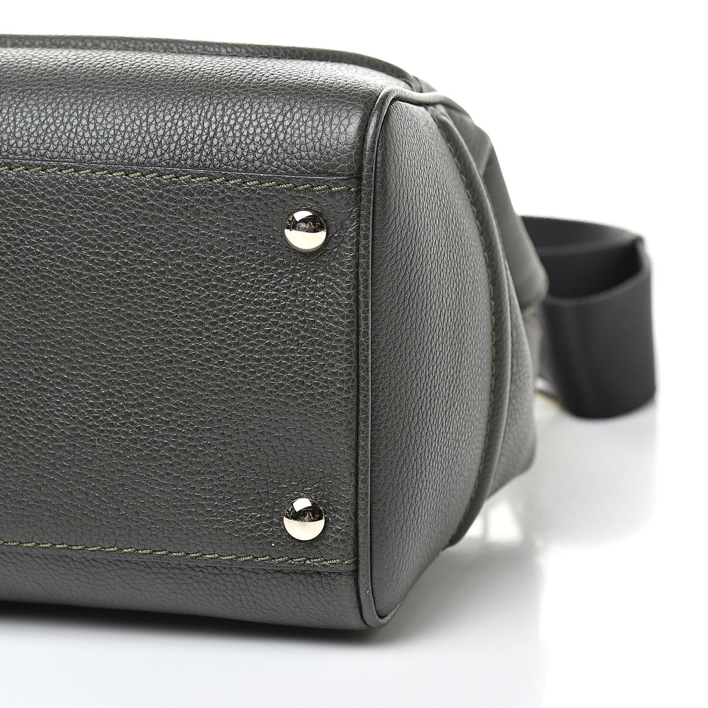 Calfskin Large Palazzo Empire Bag Verde Scuro Black