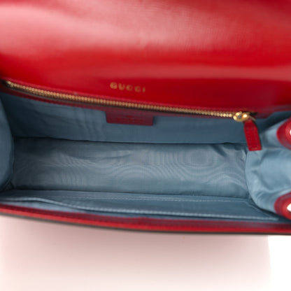 Gucci Textured Calfskin Small Torchon GG Ring Shoulder Bag New Cherry Red 5 of 10