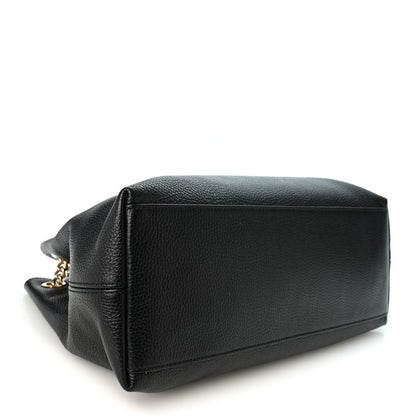 Gucci Pebbled Calfskin Medium Soho Chain Shoulder Bag Black 4 of 10
