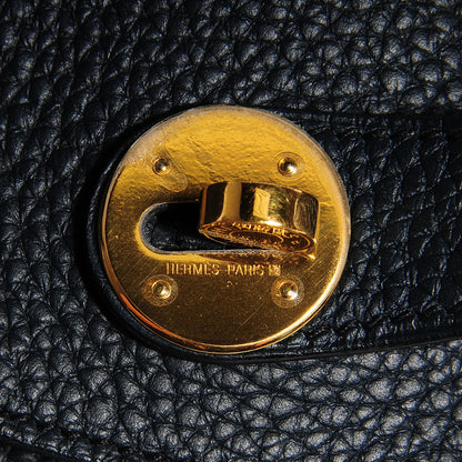 Hermes Taurillon Clemence Lindy 30 Bleu Ocean 13 of 18