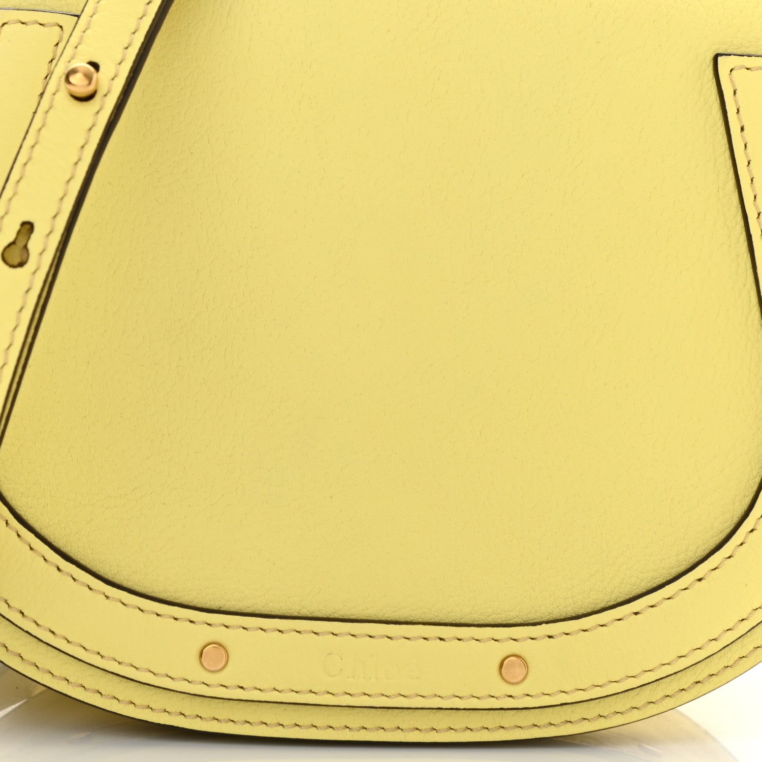 Chloe Calfskin Suede Small Nile Bracelet Bag Lemonade 8 of 10