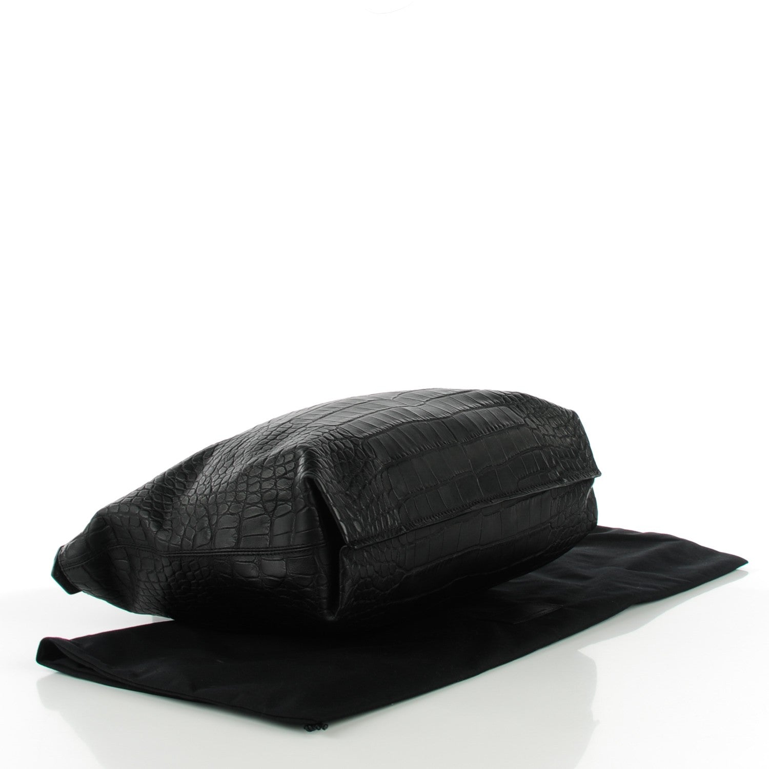 Alexander Wang Calfskin Crocodile Embossed Small Liner Tote Black 4 of 7