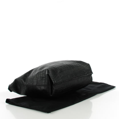 Alexander Wang Calfskin Crocodile Embossed Small Liner Tote Black 4 of 7
