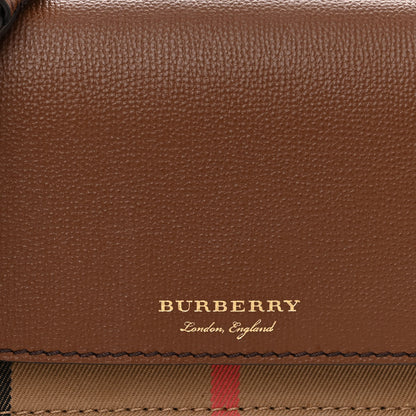 Burberry Derby Calfskin House Check Wallet On Chain Brown 8 of 10