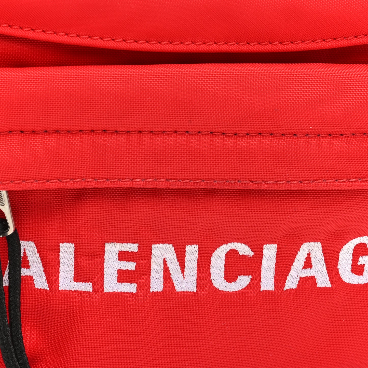 Sport Nylon Logo Embroidered Wheel Beltpack Bright Red White