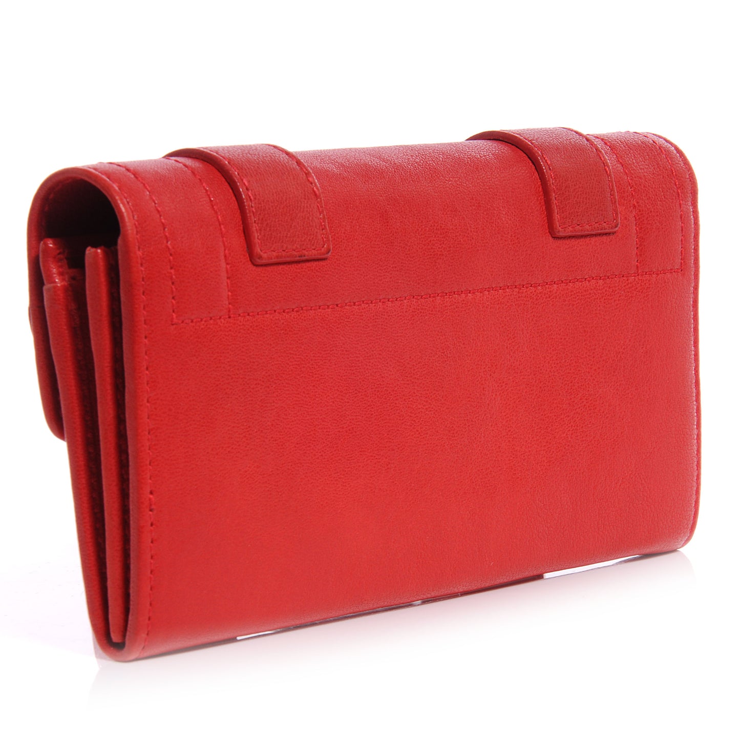 Leather PS1 Continental Wallet Bright Red