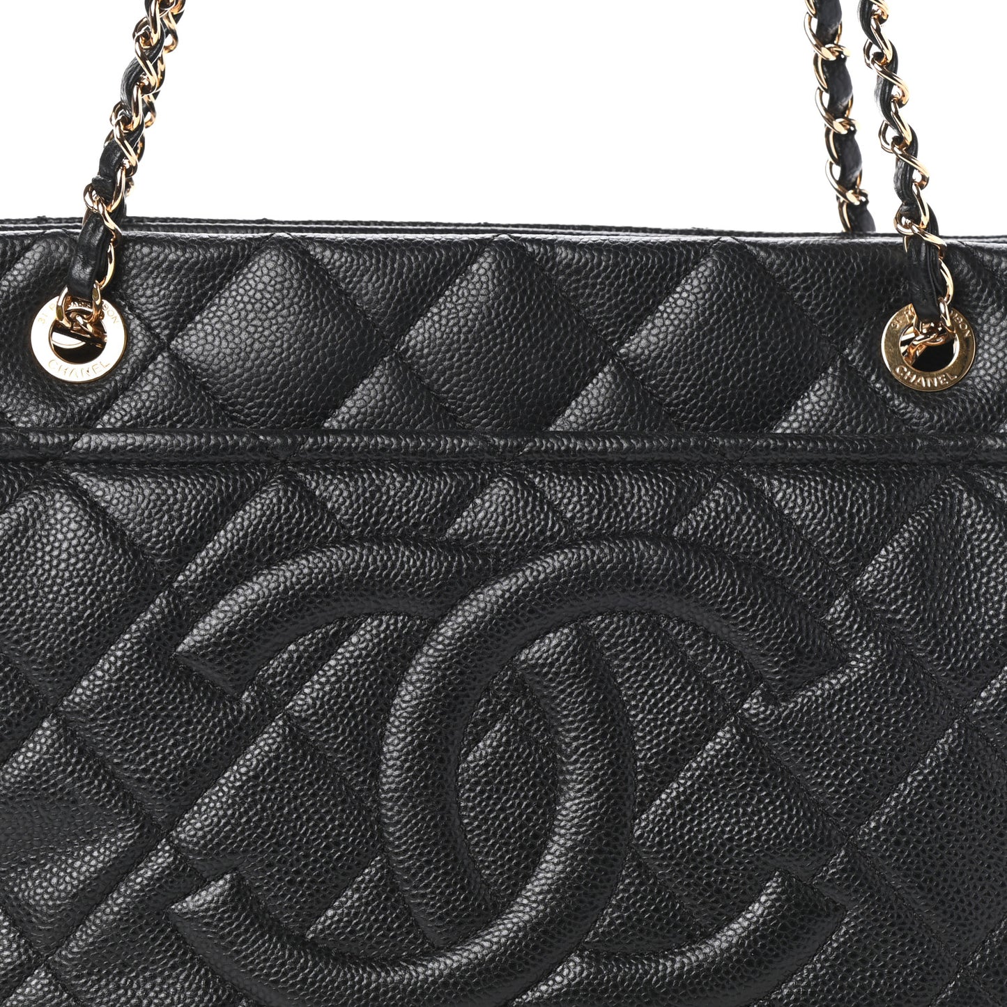 Caviar Quilted CC Timeless Tote Black