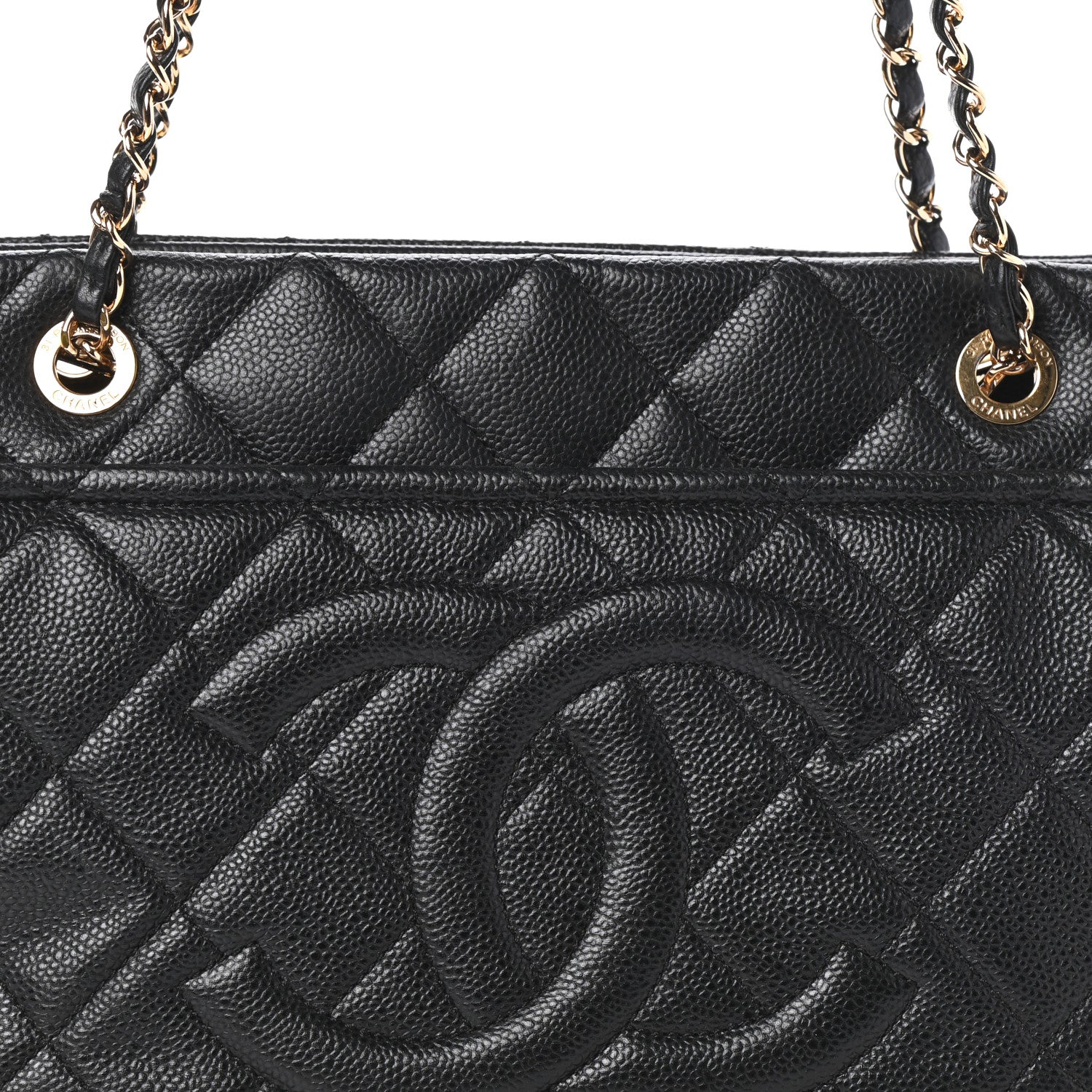 Chanel Caviar Quilted CC Timeless Tote Black 7 of 9