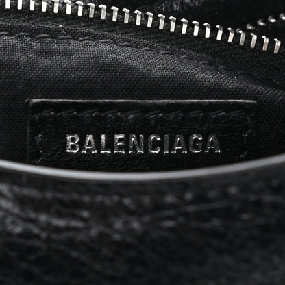 Balenciaga Agneau Classic Silver Hardware Mini City Logo Strap Black Jaune Soleil 5 of 10