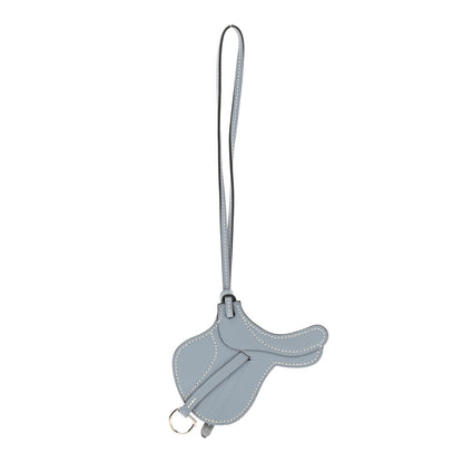 Hermes Swift Paddock Selle Horse Saddle Bag Charm Bleu Lin 1 of 3