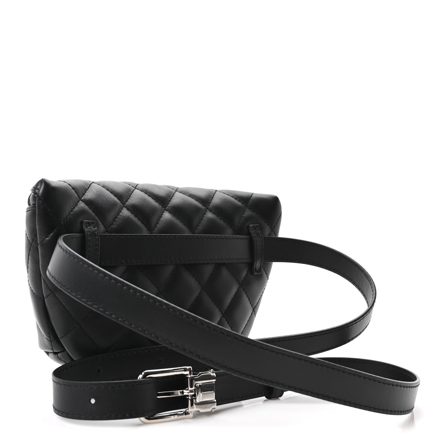 Chanel Lambskin Quilted Waist Belt Bag Black 3 of 10