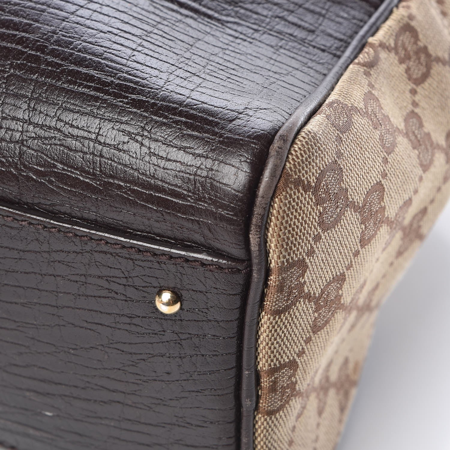 Gucci Monogram Hasler Boston Dark Brown 10 of 19